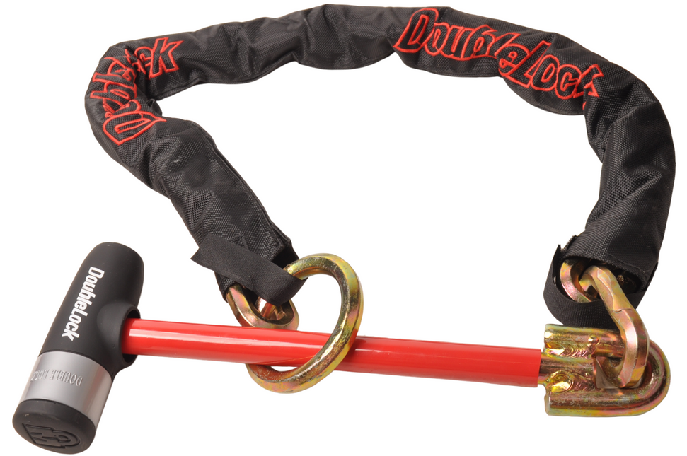 DoubleLock Kettenschloss/Loop Chain - 130 cm lang - SCM-geprüft - Radklemmfunktion