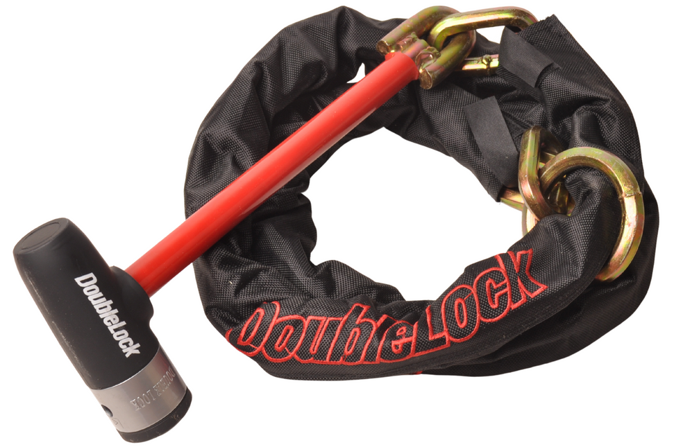 DoubleLock Kettenschloss/Loop Chain - 200 cm lang - SCM-geprüft - Radklemmfunktion