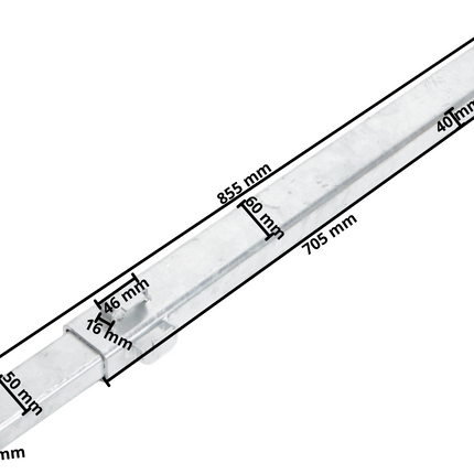 Eduard Eckrunge Eduard 70 cm links hinten rechts vorne - für Laubgitter und Bordwandaufsätze