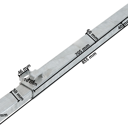 Eduard Eckrunge Eduard 70 cm rechts hinten links vorne - für Laubgitter und Bordwandaufsätze