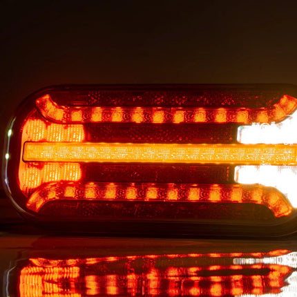 Fristom Anhänger Rückleuchte - Fristom FT-230 LED - links - 215x95x38 mm - mit dynamischem Blinker - inklusive Nebelschlussleuchte
