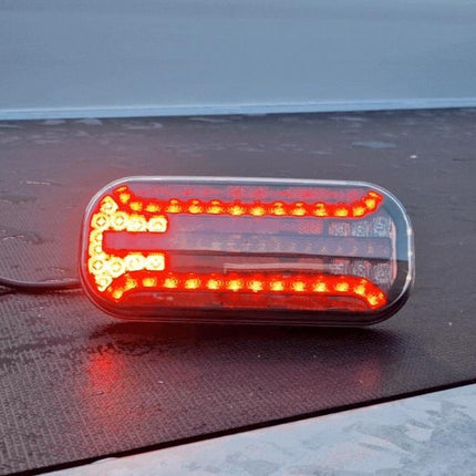 Fristom Anhänger Rückleuchte - Fristom FT-230 LED - links - 215x95x38 mm - mit dynamischem Blinker - inklusive Nebelschlussleuchte