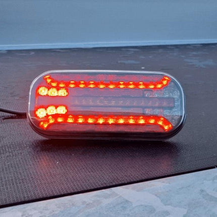 Fristom Anhänger Rückleuchte - Fristom FT-230 LED - rechts - 215x95x38 mm - mit dynamischem Blinker - inklusive Rückfahrleuchte