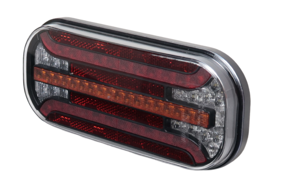 Fristom Anhänger Rückleuchte - Fristom FT-230 LED - rechts - 215x95x38 mm - mit dynamischem Blinker - inklusive Rückfahrleuchte