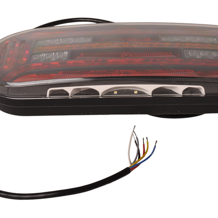 Fristom Anhänger Rückleuchte - Fristom FT-610 LED - links - 302x130x51 mm - mit dynamischem Blinker - 100 cm lose Drahtanschluss
