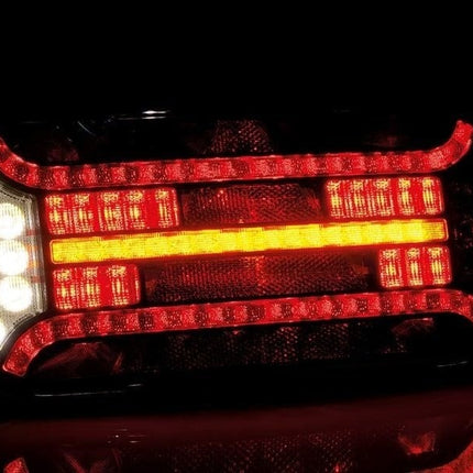 Fristom Anhänger Rückleuchte - Fristom FT-610 LED - links - 302x130x51 mm - mit dynamischem Blinker - 100 cm lose Drahtanschluss