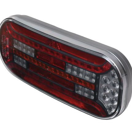Fristom Anhänger Rückleuchte - Fristom FT-610 LED - links - 302x130x51 mm - mit dynamischem Blinker - 100 cm lose Drahtanschluss