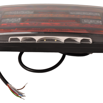 Fristom Anhänger Rückleuchte - Fristom FT-610 LED - rechts - 302x130x51 mm - mit dynamischem Blinker - 100 cm lose Drahtanschluss