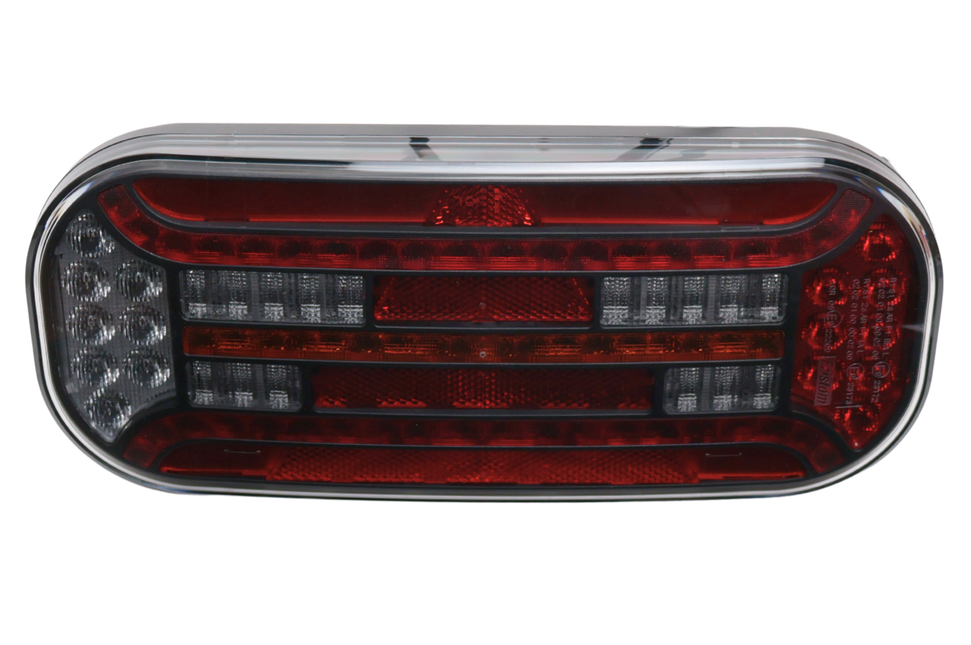 Fristom Anhänger Rückleuchte - Fristom FT-610 LED - rechts - 302x130x51 mm - mit dynamischem Blinker - 100 cm lose Drahtanschluss