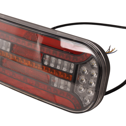 Fristom Fristom FT-610 Rückleuchte  links - LED 302x130x51 mm - mit dynamischer Anzeige - 100 cm loser Kabelanschluss