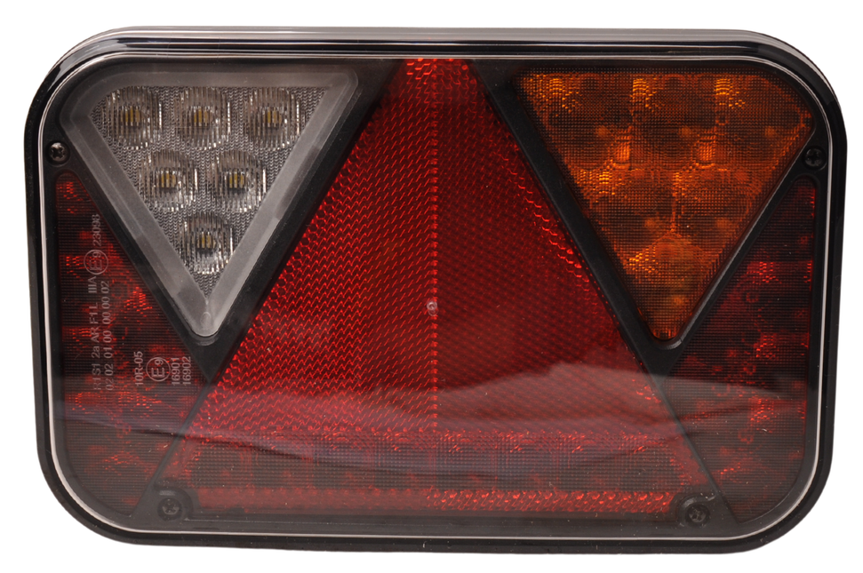 Fristom Fristom Rückleuchte rechts mit eingebautem Widerstand 200x130x50 mm - einfach anzuschließen mit Aspöck-Steckern