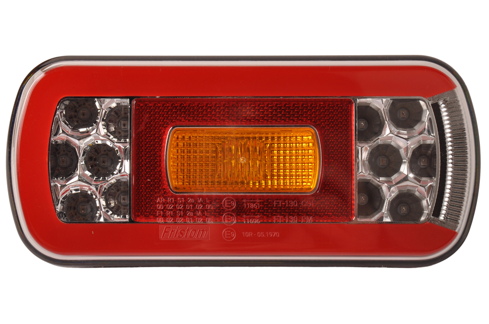 Fristom Rückleuchte - Fristom FT-130 LED - links - 220x110x50,5 mm - inklusive Nebelschlussleuchte