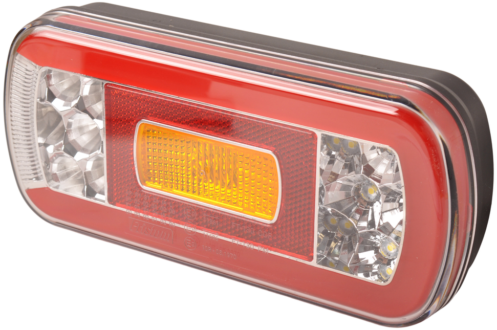 Fristom Rückleuchte - Fristom FT-130 LED - rechts - 220x110x50,5 mm - inklusive Rückfahrleuchte