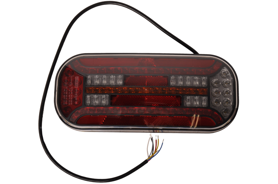 Fristom Rückleuchte - Fristom FT-610 LED - links - 302x130x51 mm - mit dynamischem Blinker - 100 cm lose Drahtanschluss