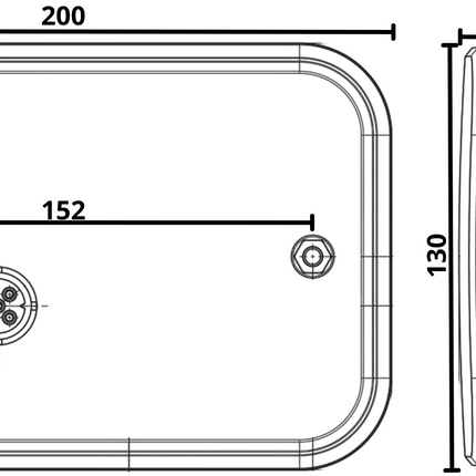 Fristom Rückleuchte - Fristom - rechts - 200x130x50 mm - Aspöck Steckverbinder - mit integriertem Widerstand