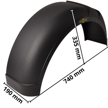 Humbaur Humbaur Kunststoff Kotflügel 13 Zoll - links - 740x190x335 mm