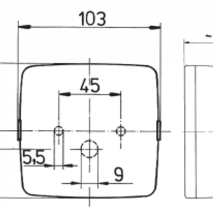 Jokon Anhänger Rückleuchte - Jokon - links/rechts - 3 Funktionen - 100x103x55 mm