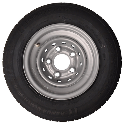 Kargotrail Komplettrad 10 Zoll - 195/55R10C Reifen + Felge - ET-4 - Mercedes Lochkreis: 5x112 - 750 kg - 10PR - 67 mm Nabendurchmesser