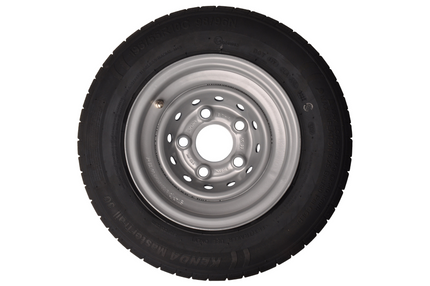 Kargotrail Komplettrad 10 Zoll - 195/55R10C Reifen + Felge - ET-4 - Mercedes Lochkreis: 5x112 - 750 kg - 10PR - 67 mm Nabendurchmesser