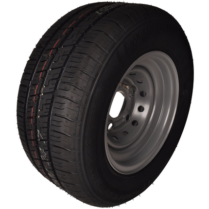 Kargotrail Komplettrad 10 Zoll - 195/55R10C Reifen + Felge - ET-4 - Mercedes Lochkreis: 5x112 - 750 kg - 10PR - 67 mm Nabendurchmesser