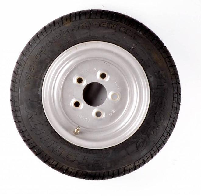 Kargotrail Komplettrad 10 Zoll - 195/55R10C Reifen + Felge - ET+25- Mercedes Lochkreis: 5x112 - 750 kg - 10 PR - 67 mm Nabendurchmesser