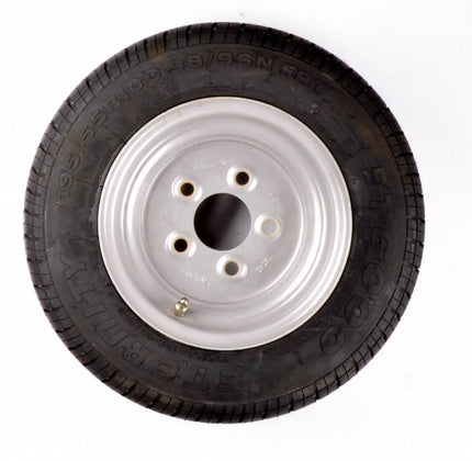 Kargotrail Komplettrad 10 Zoll - 195/55R10C Reifen + Felge - ET+25- Mercedes Lochkreis: 5x112 - 750 kg - 10 PR - 67 mm Nabendurchmesser