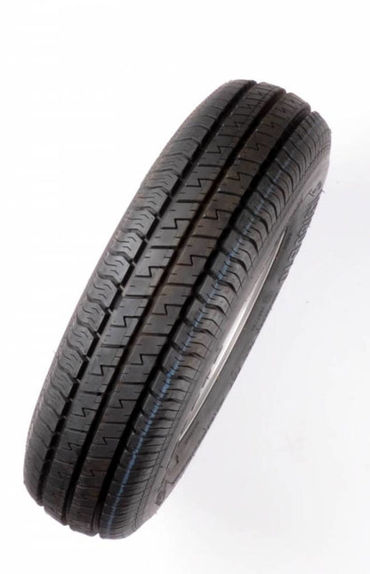 Kargotrail Komplettrad 10 Zoll Rad - 145/80R10(145R10) Reifen + Felge - Schmiernippel Lochkreis: 4x101,6 - 375 kg - 4PR - 67 mm Nabendurchmesser
