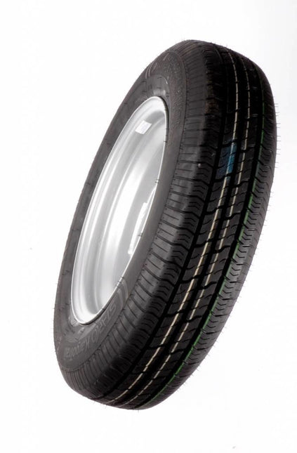 Kargotrail Komplettrad 155R13 Reifen + Felge (Lochkreis 4x100) 615 kg Nabendurchmesser 57 mm