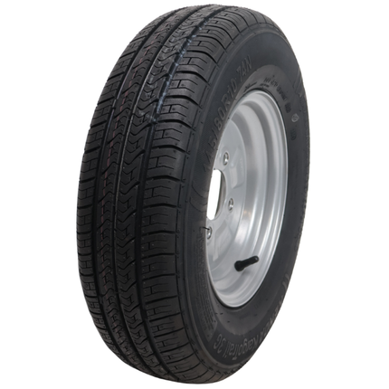 Kargotrail Komplettrad Anhänger - 145/80R10(145R10) - Lochkreis: 4x101,6 - Tragfähigkeit: 375 kg - Nabendurchmesser: 67 mm - 4PR