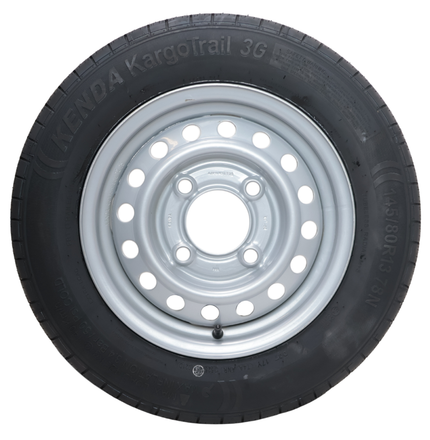 Kargotrail Komplettrad Anhänger - 145/80R13 - Lochkreis: 4x130 - Tragfähigkeit: 425 kg - Nabendurchmesser: 85 mm