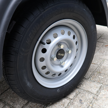 Kargotrail Komplettrad Anhänger - 155R13 - Lochkreis: 4x100 - Tragfähigkeit: 500 kg - Nabendurchmesser: 57 mm