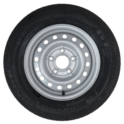 Kargotrail Komplettrad Anhänger - 155R13C - Lochkreis: 5x112 -Tragfähigkeit: 615 kg - Nabendurchmesser: 67 mm