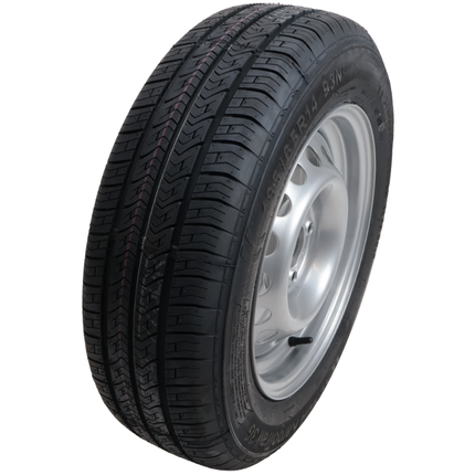 Kargotrail Komplettrad Anhänger - 185/65R14C - Lochkreis: 4x100 - Tragfähigkeit: 650 kg - Nabendurchmesser: 57 mm