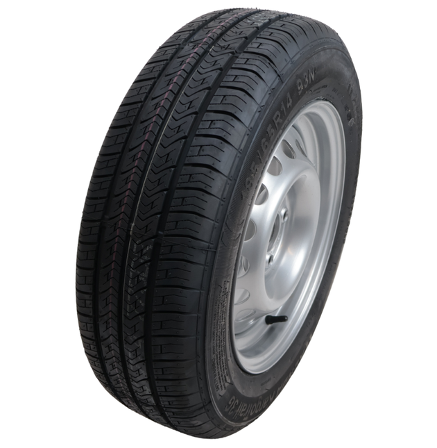 Kargotrail Komplettrad Anhänger - 185/65R14C - Lochkreis: 4x100 - Tragfähigkeit: 650 kg - Nabendurchmesser: 57 mm