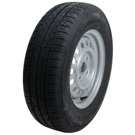 Kargotrail Komplettrad Anhänger - 185/70R13 - Lochkreis: 4x100 - Tragfähigkeit: 600 kg - Nabendurchmesser: 57 mm