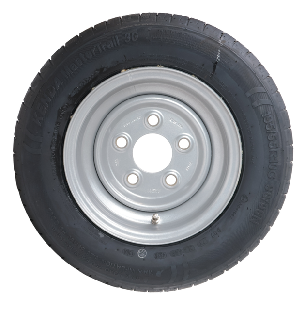 Kargotrail Komplettrad Anhänger - 195/55R10C - Lochkreis: 5x112 - Tragfähigkeit: 750 kg - Nabendurchmesser: 67 mm - 10 PR - ET+25