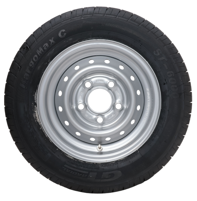 Kargotrail Komplettrad Anhänger - 195/60R12C - Lochkreis: 5x112 - Tragfähigkeit: 900 kg - Nabendurchmesser: 67 mm