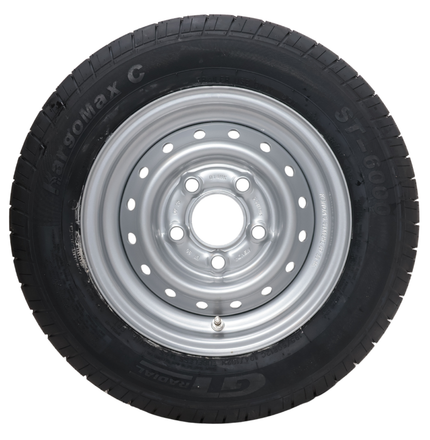 Kargotrail Komplettrad Anhänger - 195/60R12C - Lochkreis: 5x112 - Tragfähigkeit: 900 kg - Nabendurchmesser: 67 mm