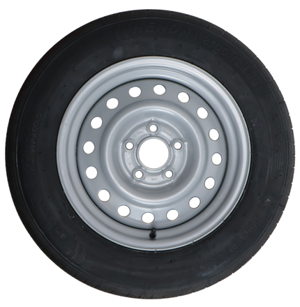 Kargotrail Komplettrad Anhänger - 195/65R15 - Lochkreis: 5x112 - Tragfähigkeit: 690 kg - Nabendurchmesser: 67 mm