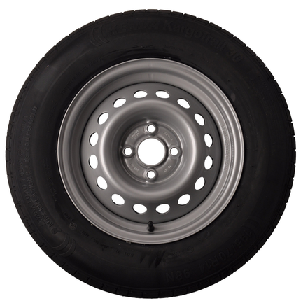 Kargotrail Komplettrad Anhänger - 195/70R14 - Lochkreis: 4x100 - Tragfähigkeit: 710 kg - Nabendurchmesser: 57mm