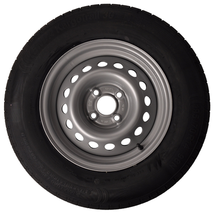 Kargotrail Komplettrad Anhänger - 195/70R14C - Lochkreis: 4x100 - Tragfähigkeit: 710 kg - Nabendurchmesser: 57mm
