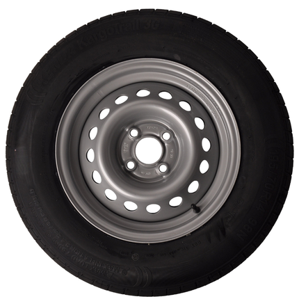 Kargotrail Komplettrad Anhänger - 195/70R14C - Lochkreis: 4x100 - Tragfähigkeit: 710 kg - Nabendurchmesser: 57mm