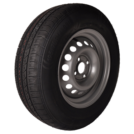 Kargotrail Komplettrad Anhänger - 195/70R14C - Lochkreis: 4x100 - Tragfähigkeit: 710 kg - Nabendurchmesser: 57mm