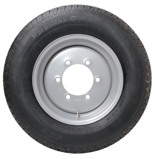 Kargotrail Komplettrad Anhänger - 225/75R16 - Lochkreis: 6x205 - Tragfähigkeit: 1450 kg - Nabendurchmesser: 161 mm