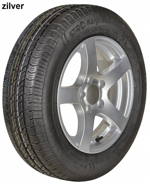 Kargotrail Komplettrad auf Leichtmetallfelge 195/70R14 (Lochkreis 5x112) 900kg ET30 Nabendurchmesser 67 mm