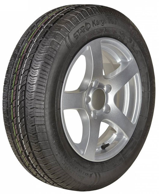 Kargotrail Komplettrad auf Leichtmetallrad 185/65R14 (Lochkreis 5x112) 650 kg ET30 Nabendurchmesser 67 mm