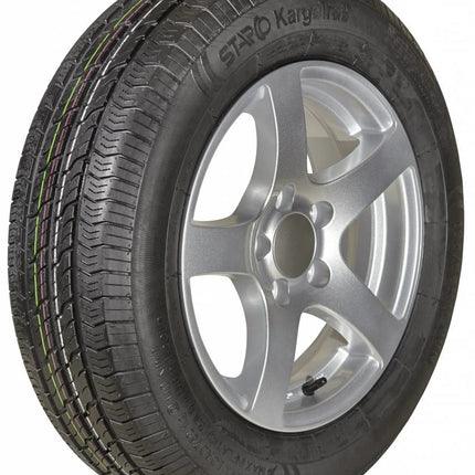 Kargotrail Komplettrad aus Leichtmetall 10 Zoll - 195/55R10 Reifen + Felge - Mercedes Lochkreis: 5x112 - 750 kg - 67 mm Nabendurchmesser