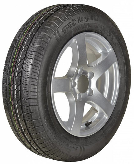 Kargotrail Komplettrad aus Leichtmetall 10 Zoll - 195/55R10 Reifen + Felge - Mercedes Lochkreis: 5x112 - 750 kg - 67 mm Nabendurchmesser