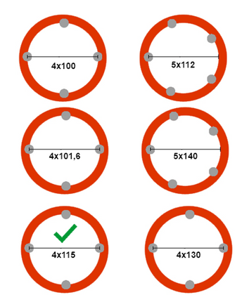 Kenda Anhänger Felge 13 Zoll - 4.00Jx13 - Lochkreis: 4x115 - Tragfähigkeit: 450 kg - Nabendurchmesser: 85 mm - ET10