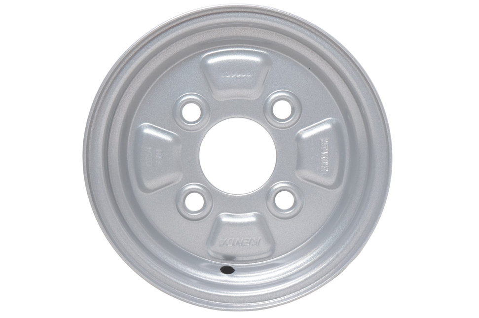 Kenda Anhänger Felge 8 Zoll - 2.50Ax8 - Lochkreis: 4x100 - Tragfähigkeit: 345 kg - Nabendurchmesser: 60 mm - ET0